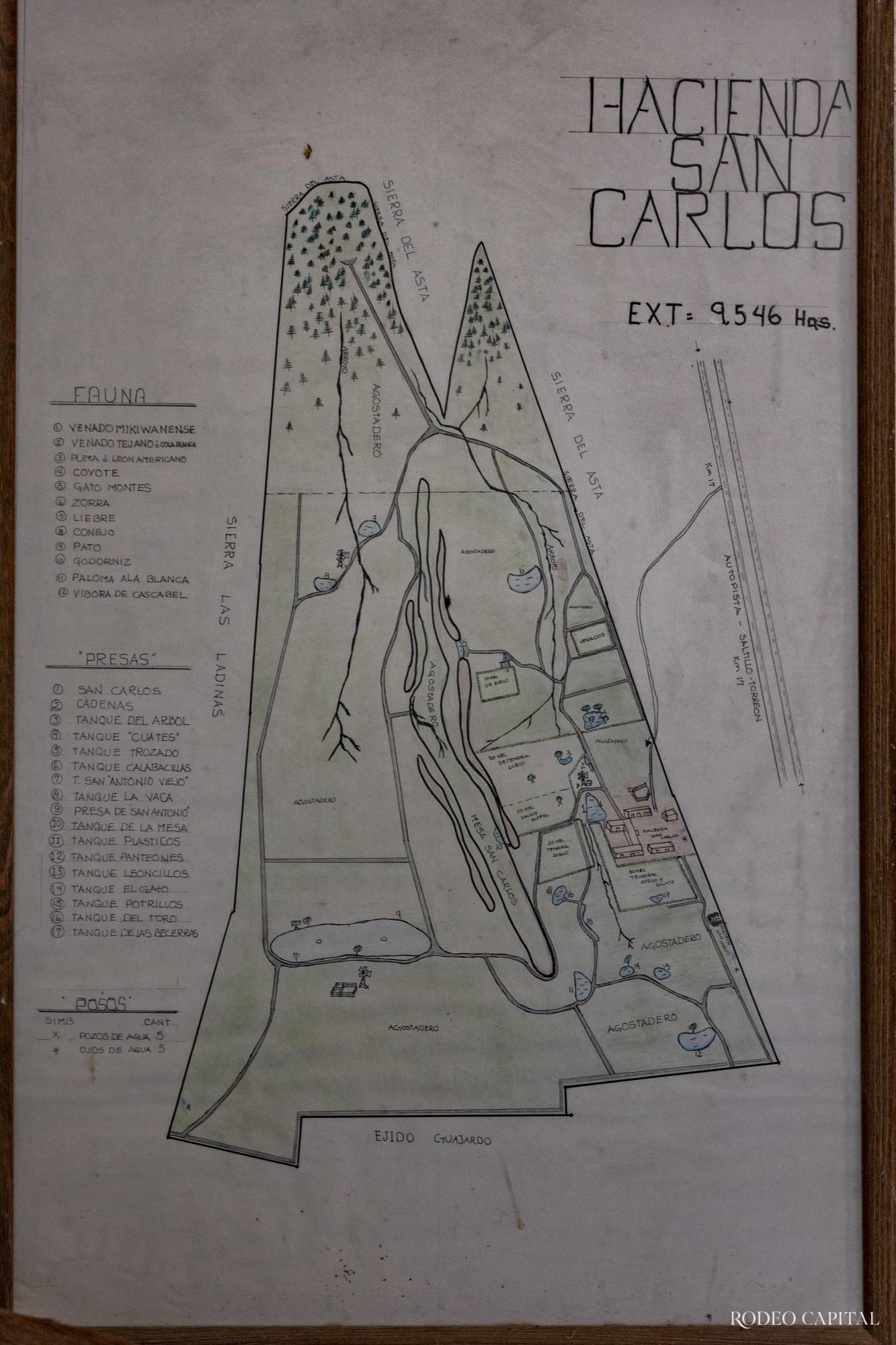 Mapa antiguo de la propiedad. $!Mapa antiguo de la propiedad.