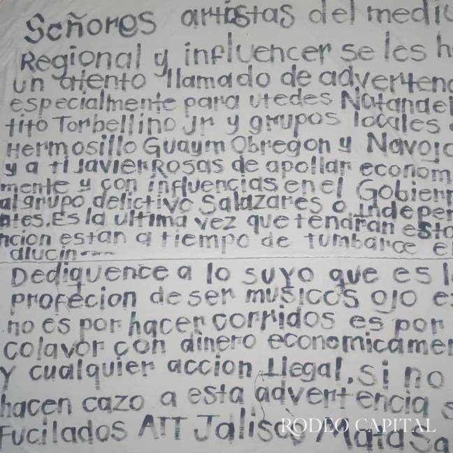 Fiscalía de Sonora investiga amenaza a Natanael Cano y cantantes de corridos; prometen protección $!Fiscalía de Sonora investiga amenaza a Natanael Cano y cantantes de corridos; prometen protección