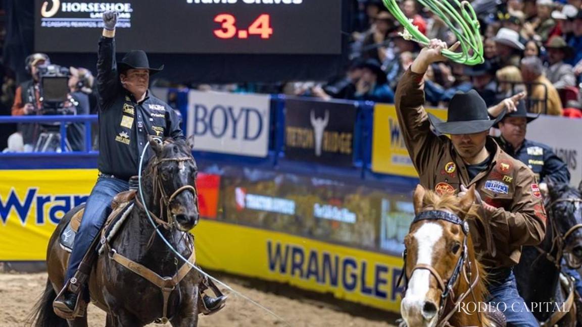 Imponen Tomlinson y Graves nuevo récord en NFR: marcan 3.4 segundos en Lazo por parejas