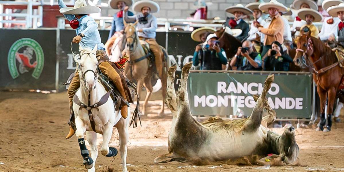 Gaspar Valdés López, coleador de Hacienda La Purísima, durante su participación en la etapa eliminatoria.