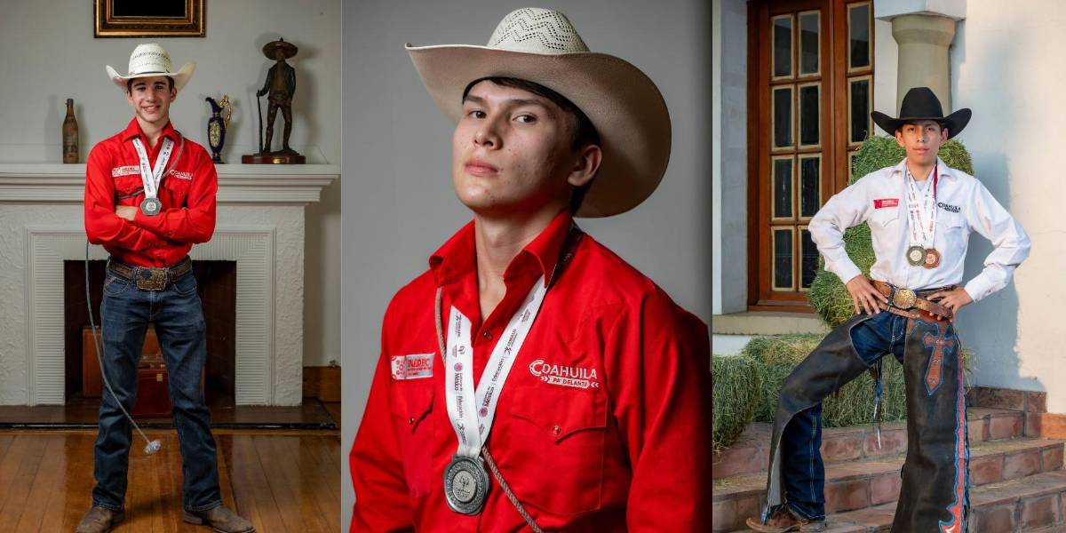 Pablo Muzquiz, Emiliano Nájera y Diego Medrano son algunos de los vaqueros coahuilenses que competirán en los eventos más grandes del rodeo juvenil en Estados Unidos.
