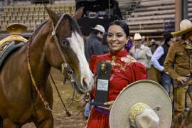 La escaramuza saltillense Ximena Herrera fue la ganadora del Caladero Abierto, es integrante de Hacienda Los Portales.