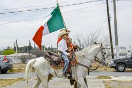 Saltillo, Coah. Mex. Llegada de la cabalgata conmemorando el inicio del Agrofest 2025 que se lleva acabo en los terrenos de la feria
