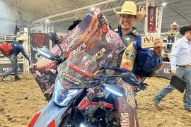 Suma Luis Porto otro triunfo con hebilla y motocicleta incluída