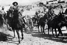 Pancho Villa montando a Siete Leguas, uno de los caballos más famosos en la historia de México.