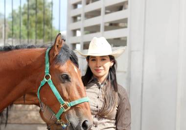 “Rojo” es el caballo cuarto de milla con el que actualmente compite. FOTO: FRANCISCO RODRÍGUEZ