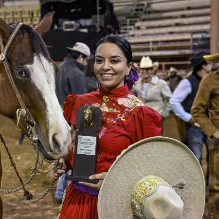 La escaramuza saltillense Ximena Herrera fue la ganadora del Caladero Abierto, es integrante de Hacienda Los Portales.