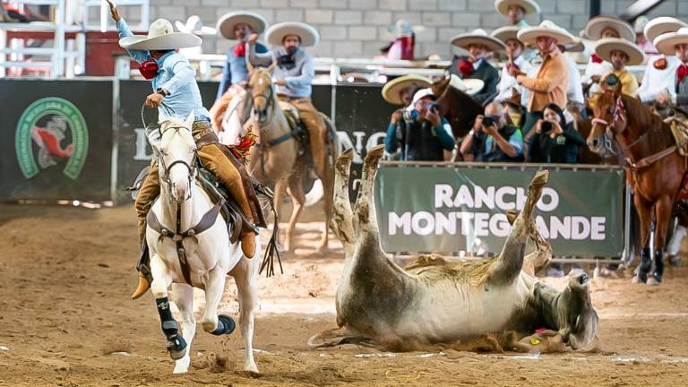 Gaspar Valdés López, coleador de Hacienda La Purísima, durante su participación en la etapa eliminatoria.