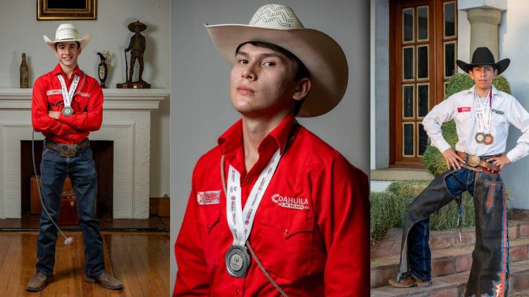 Pablo Muzquiz, Emiliano Nájera y Diego Medrano son algunos de los vaqueros coahuilenses que competirán en los eventos más grandes del rodeo juvenil en Estados Unidos.