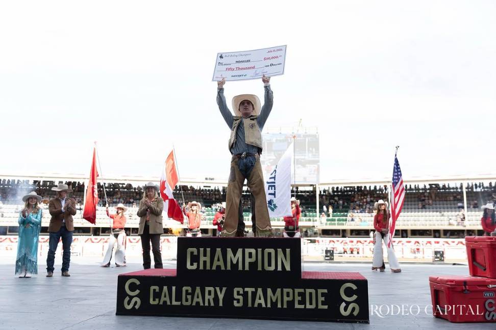 $!El texano Noah Lee conquistó el Calgary Stampede 2026.